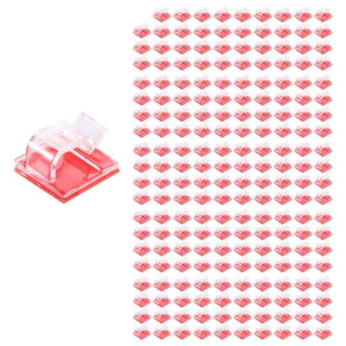 200PCS Cable Organizer Clips Cable Management Wire Manager Cord Holder USB Charging Data  Bobbin Winder