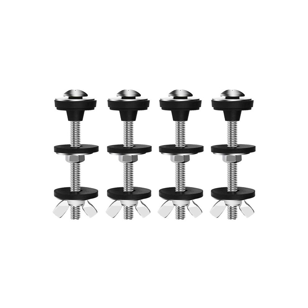 4Pcs Universal Toilet Tank To Bowl Bolts Kit, Heavy Duty, Waterproof Stainless Steel With Extra Long Nut Screw 6031192269511