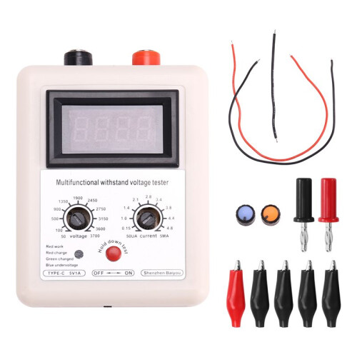 Transistor Voltage Tester 0V-3500V Diode MOS Triode MOV LED Voltage Capability Transistor Withstand Voltage Tester Red