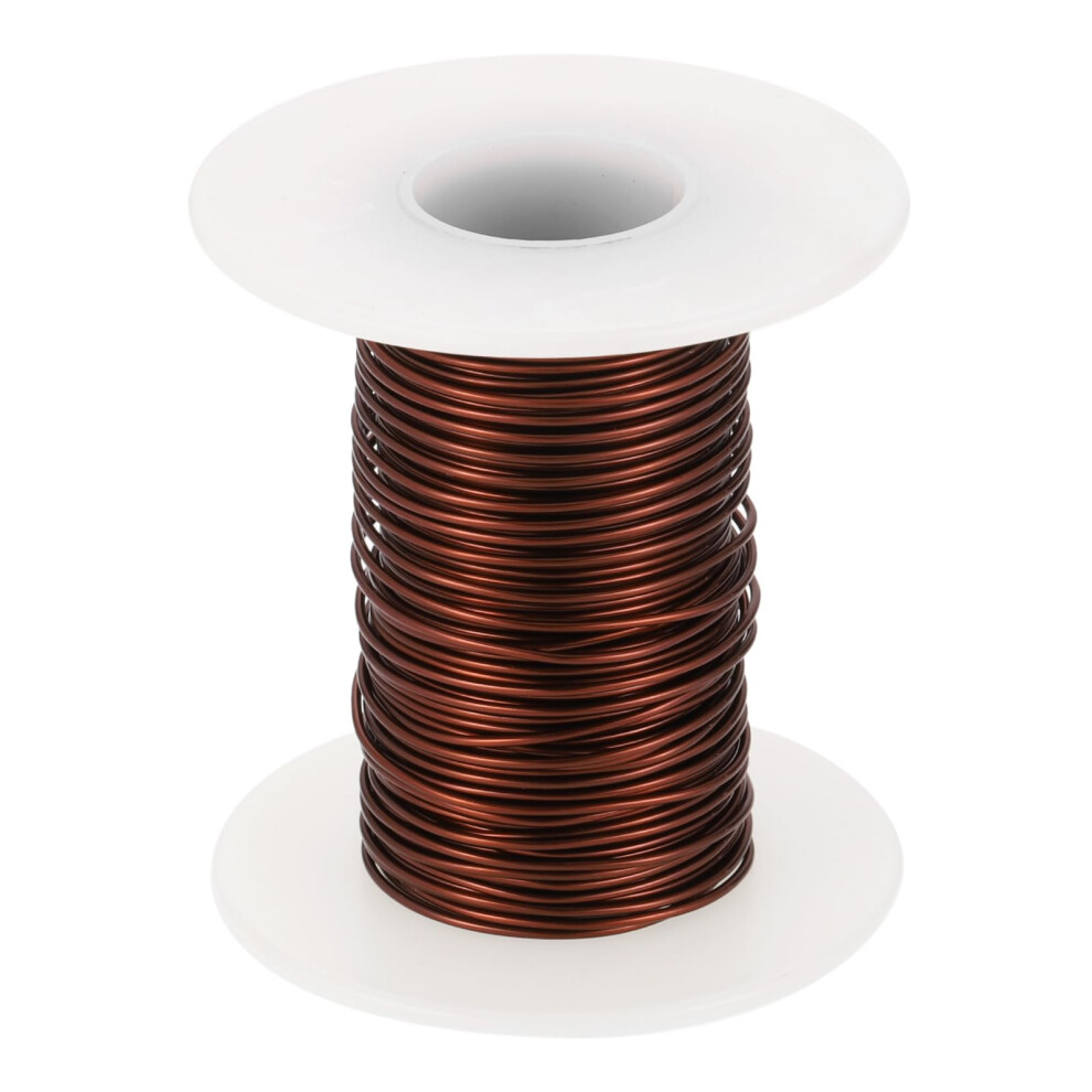 Sourcing Map 20 Awg Magnet Wire, 20 Gauge Enameled Copper Wire, 2 Oz Magnetic Coil Wire For Transformer, Motor, Electric, 180C(356F),Deep Brown 61335059