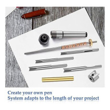 Pen Making Kit Pen Shaft and Pen Holder Trimming Set Wood Turning Mandrel for Making Pen Woodworking Lathe Accessories B
