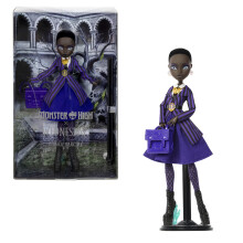 Monster High x Wednesday Doll and Accessories, Bianca Barclay Collectible in Nevermore Academy Uniform with Siren Amulet, Backpack and Doll Stand, JD