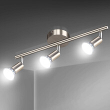 Defurhome LED Ceiling Light Rotatable, 3 Way Adjustable Modern Ceiling Spotlights(Matte Nickel) for Kitchen, Living Room, Bedroom, Including 3 x 4 W