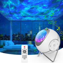 ibell Galaxy Projector, Star Projector 360 Rotation Sensory Lights, Night Light Projector for Bedroom with White Noises and Timer, Star Lights Baby