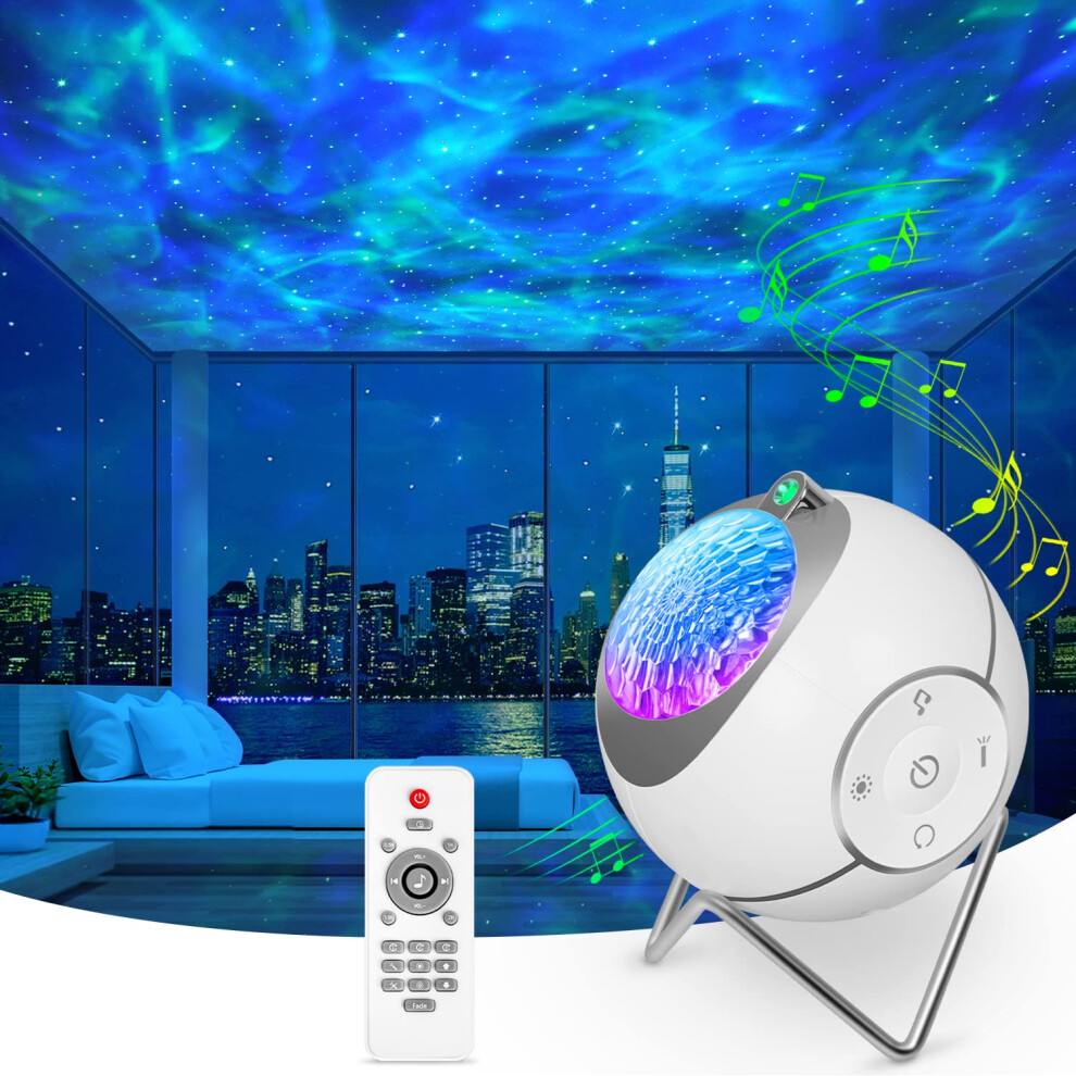 Ibell Galaxy Projector, Star Projector 360 Rotation Sensory S, Night Projector For Bedroom With Noises And Timer, Star S Baby Light/White 34998380