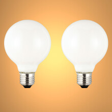 TEKLED G80 Globe DIMMABLE Filament LED Bulbs | E27 Edison Screw | G25 Energy Saving 6.5W Light Milky White Glass Bulb 55W Incandescent Bulb Equivale