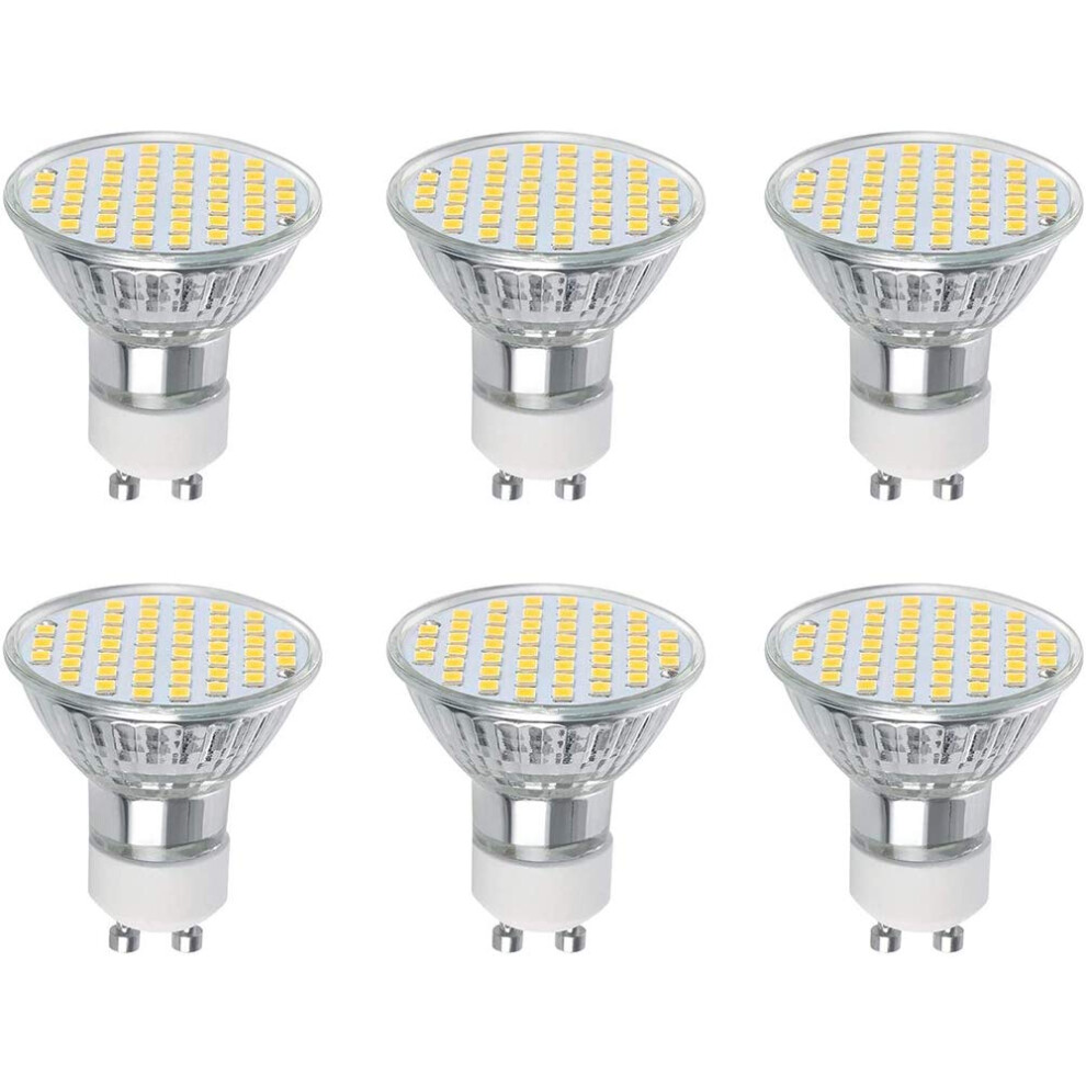 Vicloon Gu10 Led 3W Spot Equivalent 30W Halogen Bulb, 2700K Warm 300Lm, 120 Beam Angle, Pack Of 6 Light/White 84550132