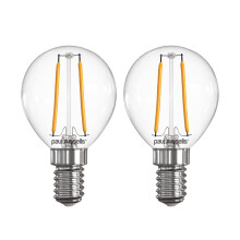 Paul russells LED Filament Golf Ball Light Small Edison Screw E14, 25w Equivalent 2.5W 250LM Mini Globe G45 LED Bulbs, 2700K Warm White, Energy Savin