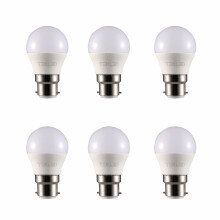 TEKLED G45 Golf Ball LED Bulbs | B22 Bayonet Cap | Energy Saving 5W Light Bulb 40W Incandescent Bulb Equivalent | 2700K 400LM NONDIMMABLE | 6-Pack |