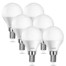 Lepro E14 LED Light Bulb, Small Screw Light Bulb, 4.2W 470lm, 40W Equivalent, Warm White 2700K E14 Golf Ball Bulb, Energy Saving P45 SES Golfball Bul