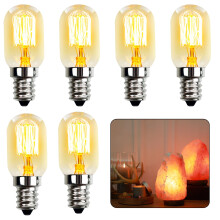 6Pcs 15W E14 Screw Salt Lamp Bulbs 230V, Scentsy Light Small Edison Screw Bulb Mini Warmer Night Light SES Pygmy Bulb Warm White 2700K Dimmable, Pygm