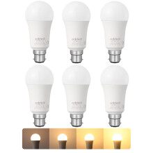 EDISHINE 6 Pack Dimmable Bayonet Light Bulb, Warm White 2700K, 14W LED Bulb, BC GLS A60 Energy Saving Light Bulb, B22 Bulb for Table lamp, Chandelier