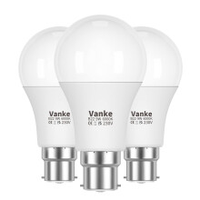 Vanke Bayonet Light Bulb 60w Equivalent, Cool White 6000K, 9w Energy Saver Bulb, 806 Lumen B22 LED Bulbs, Non-Dimmable,Pack of 3