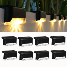 Caldarax 8 Pack Solar Deck Lights Outdoor, LED Solar Powered Decking Lights Waterproof Solar Step Light Outdoor for Fence, Deck, Stair, Step, Railing
