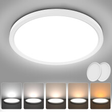 AVANLO 2PCS LED Ceiling Light Ø30cm, 24W/2400LM Ceiling Lamp, 5 Color Temperature-2700K/3500K/4500K/5500K/6200K, Waterproof Ultra Thin Flush Ceiling