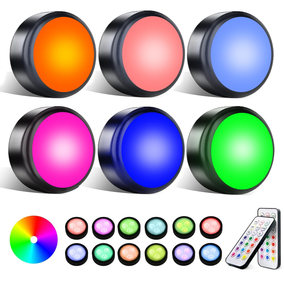 Swesara Puck S, 16 Colors Changeable Led Push Battery Operated Dimmable Under Cabinet Ing, Battery Powered Under Counter S With Light 42173250