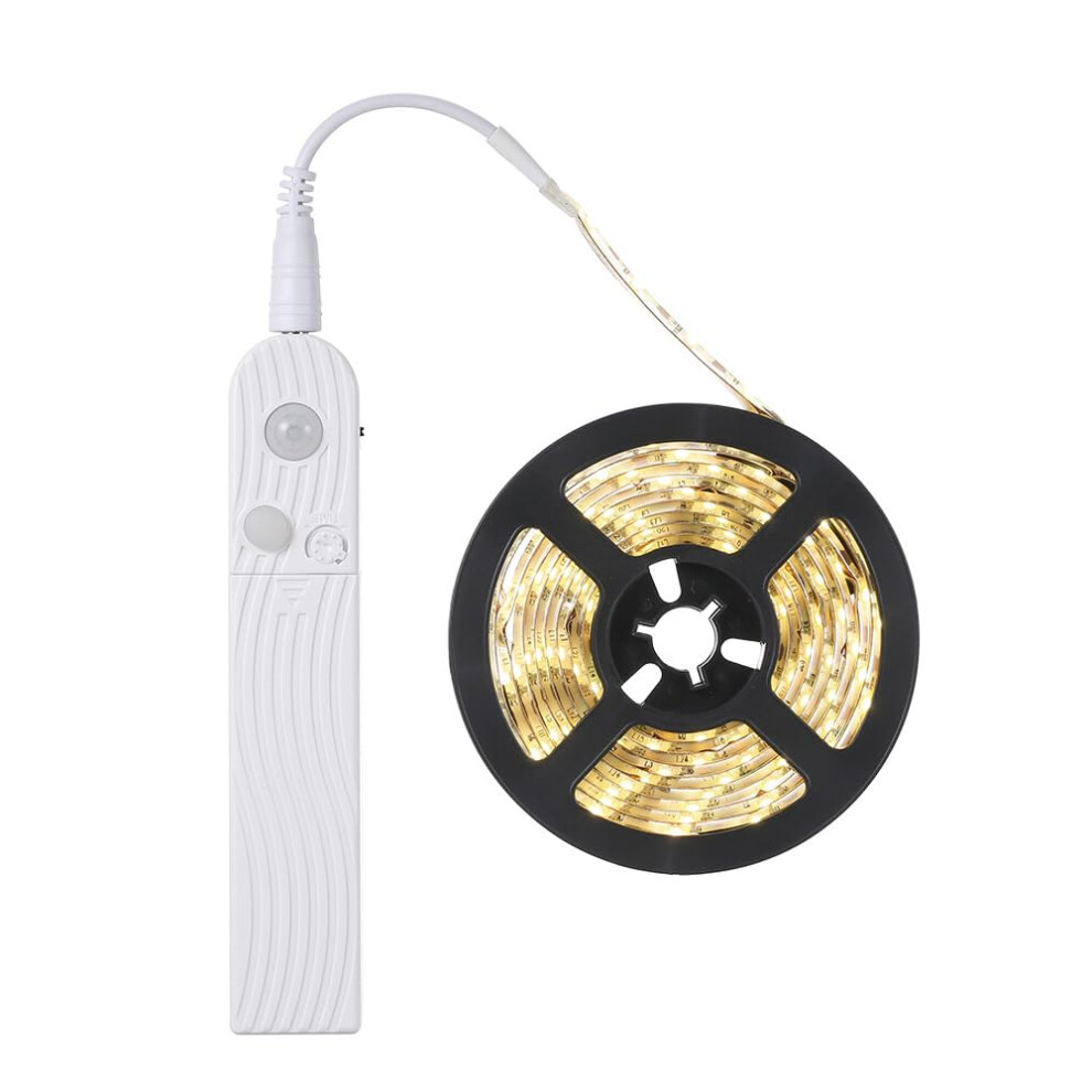 Ieron Motion Sensor Led Strip Lights, 3M Battery With Switch, Self-Adhesive, Cuttable, Waterproof, Dimmable Led Tape For Under Cabinet Kitchen Bedroo 65396827
