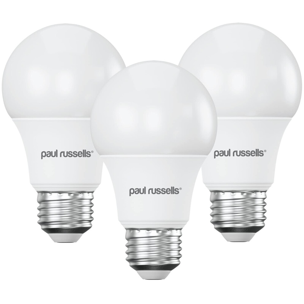 Paul Russells Led Gls Edison Screw Es, 60W Equivalent, 8Watt 806Lm Led Bulbs, 2700K Warm Lamp, Classic Frosted A60 Standard E27 Energy Sa Light/White 69097126