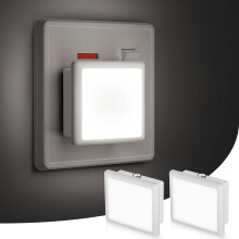 LOHAS-LED Night Light[2 Pack], Night Light Plug in Wall with Dusk to Dawn Photocell Sensor, 6000K Cool White, Nightlight for Kids/Children, Stairs, H