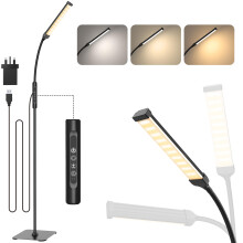 Mojimdo LED Floor Lamp, Touch Control Bright Floor Lamps, Dimmable 3 Color Modes&10 Brightness Standing Lamp, Flexible Arm Reading Lamp for Living Ro