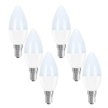 PureShine SES E14 Led Light Bulb Warm White, Small Edison Screw,40W Equivalent,5 Watt 470LM,3000K, Energy Saving Lightbulbs, Pack of 6