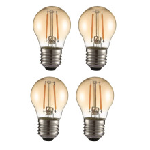 TEKLED E27 Bulb Warm White LED Filament Bulbs for Lamps - 2W/4W Non-Dimmable G45 Golf Ball, E14 LED Light Bulb Cool White, Warm 2400K Glow, Single Bu