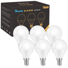 Blewandy E14 Golf Ball LED Light Bulb, Small Edison Screw G45 Bulb, 5W LED Daylight Screw in Lights Bulbs Equivalent 40W Incandescent, 500LM Cool Whi