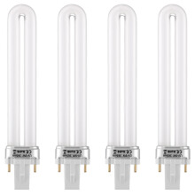 Garneck 4pcs Nail Dryer Lamp Bulbs Tube Replacement 9W 365nm Bulb Light Bulb for Nail Art Gel Curing Drying Light Manicure Tool for DIY Lamp Light