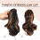 2Pièces Clip Queue De Bouclée Synthétique Marron Pour 10