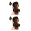 2Pièces Clip Queue De Bouclée Synthétique Marron Pour 8