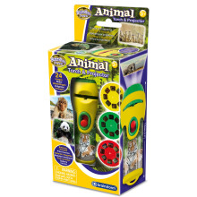 Brainstorm TOYS Animal Torch and Projector – 24 Wildlife Images, Projects Clear Pictures Up to 1 Metre Wide, Interactive Educational Kids Flashlight