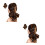 2Pièces Clip Queue De Bouclée Synthétique Marron Pour 6