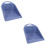 2Pcs Plastic Handheld Dustpan Dark Blue Portable Dust Pan for Home 8
