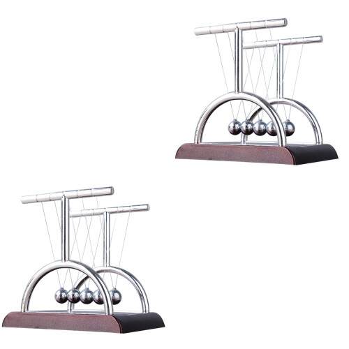 2Pcs Silver Plastic Adornment Decorative Ornaments for Home Office 2