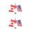 2Sets Silver Indoor Flag Pole with Base - Usa Mexico Canada Desk Flags 7