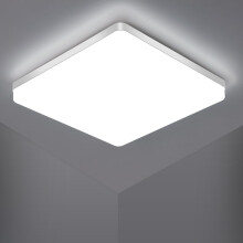 Riserva LED Square Ceiling Light 48W,6500K Cool White, LED Ceiling Lamp Modern IP44 for Bathroom, Living Room, Kitchen, Bedroom, Hallway, Balcony, Of