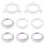 8 Pack Plastic Lamp Shade Reducer Ring, E27 to E14 Lampshade Ring, E14 Lamp Shade Converter, Socket Replacement Fitting Washer Adaptor, White 1