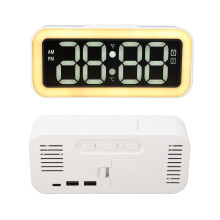 Reloj Despertador Digital TS-3002 de 5,7 pulgadas Blanco Fecha-Temperatura
