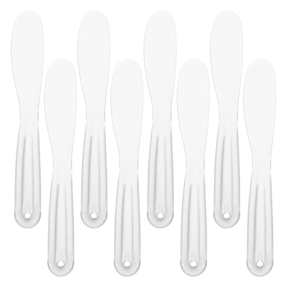 Artibetter Cream 8Pcs Clear Plastic Cosmetic Spatulas For Mud Mask And Pore Cleaning