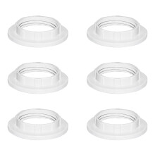 Lampshade Reducer Ring E14 Screw Collar Ring 28MM, Fittings for Table Lamp, Ceiling Lights, Plastic Screw Bulbs Lamp Holder Twist Lock Socket Replace