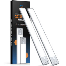 BLS Under Cabinet Lights, 63 LED Closet Light, Battery Operated Lights, Motion Sensor Lights Indoor, 2500mAH Wireless USB C Rechargeable Night Light