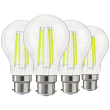 FLSNT B22 Bulb 100W Equivalent, 1521LM Ultra Bright LED Light Bulb, 9.5W A60 LED Edison Screw Bulb, 6500K Cool White, Non-Dimmable, Pack of 4 [Energy