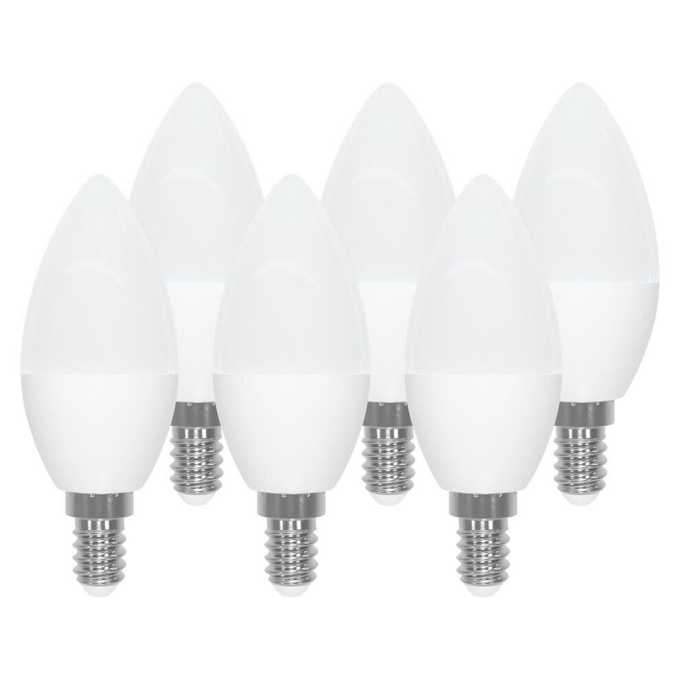 Oraluce E14 Led Bulb, Cool 6500K 5W Equivalent 40W, 450Lm E14 Bulb Non Dimmable, Candle Bulbs Small Screw For Chandelier Livingroom, Bedr Light/White 78524347