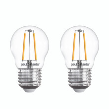 paul russells LED Filament Golf Ball Light Edison Screw E27, 25w Equivalent Replacement Bulb, 2.5W 250LM Mini Globe G45 LED Bulbs, 2700K Warm White,