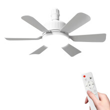 Kouamor 46cm Screw in Ceiling Fan Light, Ceilings Fans with Light and Remote Control, 40w Ceiling Fans Lightss Dimmable, E27 Ceilings Fanss Lamp with