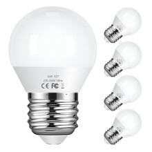 Vicloon LED E27 Light Bulbs, 5 Pcs 6W G45 E27 LED Golf Ball Light Bulb, 40W Incandescent Bulb Equivalent, 50W Halogen Bulb Equivalent, Warm White 300