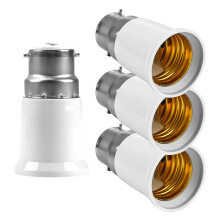 WrteEase 4PCS B22 to E27 Light Bulb Converter,Bayonet to Screwbulb Adaptor, Lightbulb Adapter Screw Fit to Bayonet, B22 to E27 Adapter, Screw to Bayo