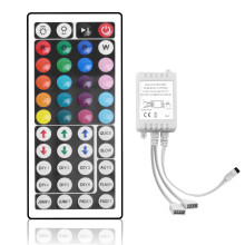 44-Key IR LED Lights Remote Controller DC12V Wireless Smart RGB Control Box 4 Pin 2 Ports Controler Dual Outputs for SMD 2835 5050 Color Changing RGB