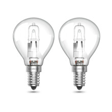 Luxvista E14 Golf Ball Light Bulb Dimmable, 28W G45 SES Small Edison Screw Mini Globe Light Bulb Warm White 2700K, E14 Classic Clear Round Eco Haloge