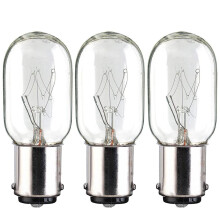 Sunnylinn Sewing Machine Bulb 15W 240V Bayonet Fitting Warm White 2700K (3-Pack).